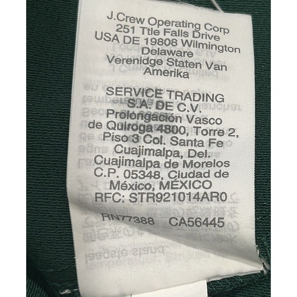 NEW JCrew Factory Women's V-Neck Blouse Green Size Large NWT - Picture 8 of 9